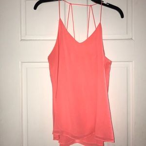 Neon pink mesh blouse